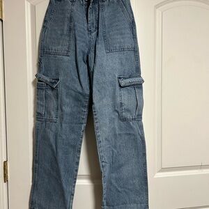 Blank NYC Relaxed Blue Cargo Jeans